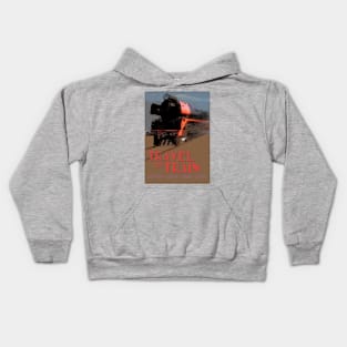 Retro Steam Rail Travel_07 Kids Hoodie